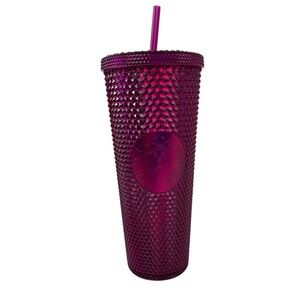 New Starbucks Purple Bling Berry Blast 2022 Cold Cup Studded Venti Tumbler 24oz